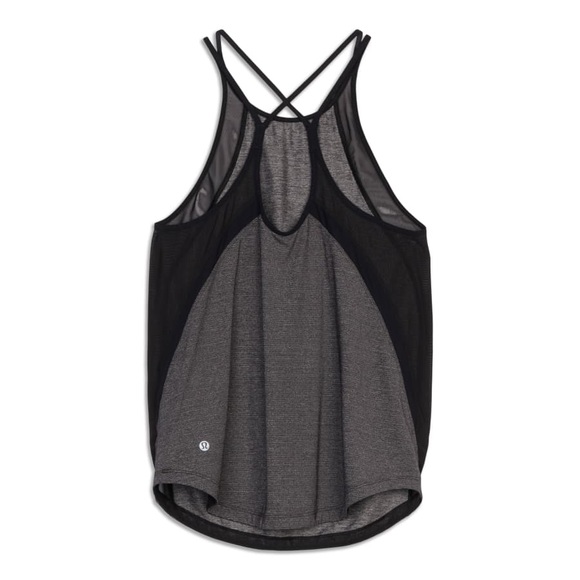 LULULEMON Run Off Route Tank Top - Heathered Black/Black - Size 4 - PRISTINE - Picture 4 of 4
